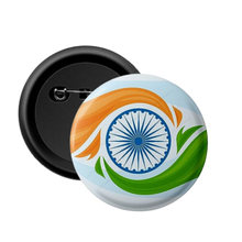 Load image into Gallery viewer, Wave Indian Flag Pin Up Round Badges
