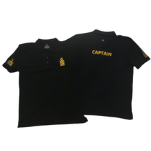 Load image into Gallery viewer, Merchant Navy Cotton Polo Neck Embroidery Tshirt for Captain