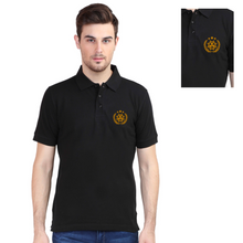 Load image into Gallery viewer, Merchant Navy Ship Propeller Logo Embroidered Cotton Polo Neck T-shirt