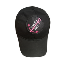 Load image into Gallery viewer, Nauti Girl Adult Cotton Unisex free size Cap - Premium Quality with Embroidery Patch