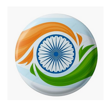 Load image into Gallery viewer, Wave Indian Flag Pin Up Round Badges