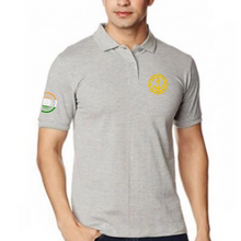 Load image into Gallery viewer, Merchant Navy Anchor with Wheel Logo on Chest With Tri-colour Wheel on Sleeves Embroidered Cotton Polo Neck T-shirt
