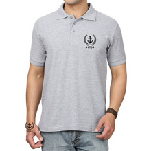 Load image into Gallery viewer, Merchant Navy Cotton Polo Neck T-shirt for ETO Anchor with Leaf Logo - Embroidered