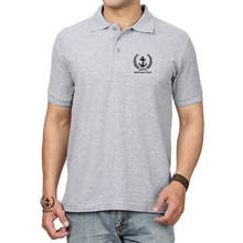 Load image into Gallery viewer, Merchant Navy Cotton Polo Neck T-shirt Merchant Navy Anchor with Leaf Logo - Embroidered