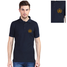 Load image into Gallery viewer, Merchant Navy Ship Propeller Logo Embroidered Cotton Polo Neck T-shirt