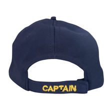 Load image into Gallery viewer, Merchant Navy Captain Embroidered Navy Blue Adult Unisex Cap - Premium Quality
