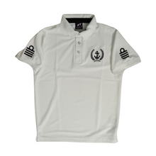 Load image into Gallery viewer, Merchant Navy Embroidered Dri-Fit 100% Polyster Polo Neck T-shirt for Captain/Master-Anchor Logo on Left Chest & Eppaulets Logo on Sleeves