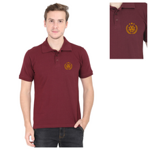 Load image into Gallery viewer, Merchant Navy Ship Propeller Logo Embroidered Cotton Polo Neck T-shirt