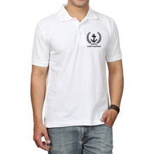Load image into Gallery viewer, Merchant Navy Cotton Polo Neck T-shirt for Chief Engineer Anchor with Leaf Logo - Embroidered