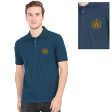 Load image into Gallery viewer, Merchant Navy Ship Propeller Logo Embroidered Cotton Polo Neck T-shirt