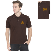 Load image into Gallery viewer, Merchant Navy Ship Propeller Logo Embroidered Cotton Polo Neck T-shirt