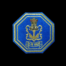 Load image into Gallery viewer, Indian Navy Logo Zari Embroidery Patch