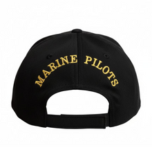 Load image into Gallery viewer, Marine Pilot Embroidered Black Adult Unisex Cap - Premium Quality
