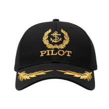 Load image into Gallery viewer, Marine Pilot Embroidered Black Adult Unisex Cap - Premium Quality