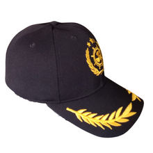 Load image into Gallery viewer, Marine Engineer Propeller Logo Embroidered Black Adult Unisex Cap - Premium Quality