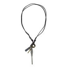Load image into Gallery viewer, Screw Driver Cross Vintage Dog Tag Oxidised Leather Pendant Chain
