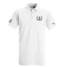 Load image into Gallery viewer, PUMA Brand Merchant Navy Anchor Logo On Chest and Sleeve Embroidered Polo Neck T-shirt