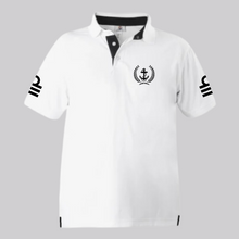 Load image into Gallery viewer, Merchant Navy Embroidered Drifit-Polyster Polo Neck T-shirt for Chief Officer/Mate-Anchor Logo on Left Chest & Eppaulets Logo on Sleeves