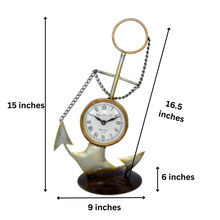 Load image into Gallery viewer, Metal Handcrafted Anchor With Clock - Home Decor