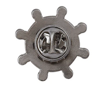 Load image into Gallery viewer, Merchant Navy Ship Steering Helm Wheel Lapel Pin Collar Enamel Brooch