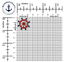 Load image into Gallery viewer, Merchant Navy Ship Steering Helm Wheel Lapel Pin Collar Enamel Brooch