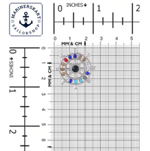 Load image into Gallery viewer, Merchant Navy Silver Ship Steering Helm Wheel Lapel Pin Collar Brooch