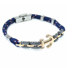 Load image into Gallery viewer, Anchor With Chain & Rope Stainless Steel Bracelet - Men