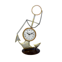 Load image into Gallery viewer, Metal Handcrafted Anchor With Clock - Home Decor