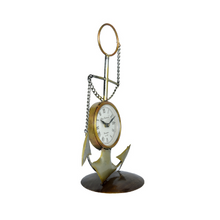 Load image into Gallery viewer, Metal Handcrafted Anchor With Clock - Home Decor