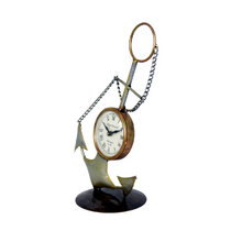 Load image into Gallery viewer, Metal Handcrafted Anchor With Clock - Home Decor