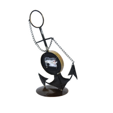 Load image into Gallery viewer, Metal Handcrafted Anchor With Clock - Home Decor