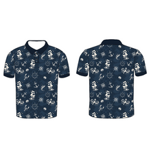 Load image into Gallery viewer, Merchant Navy Nautical Motifs Printed Drifit Polo Neck Tshirt