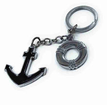Load image into Gallery viewer, Anchor with Lifebuoy Metal Keychain