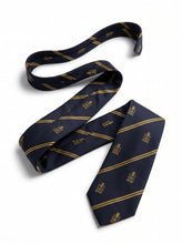 Load image into Gallery viewer, Indian Navy Logo Jacquard Woven Formal Unisex Navy Blue Necktie