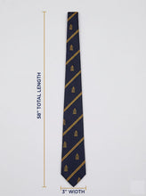Load image into Gallery viewer, Indian Navy Logo Jacquard Woven Formal Unisex Navy Blue Necktie