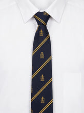 Load image into Gallery viewer, Indian Navy Logo Jacquard Woven Formal Unisex Navy Blue Necktie