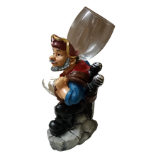 Load image into Gallery viewer, Blue Shirt Pirate Wine Glass Holder - PolyResin Material