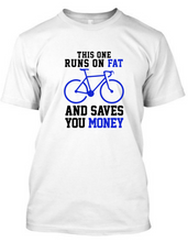 Load image into Gallery viewer, This one runs on fat - Cyclist - Men's Half sleeve round neck T-shirt