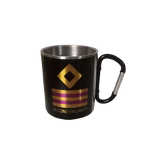 Load image into Gallery viewer, Merchant Navy Rank Printed Stainless Steel Coffee Mug - 275 ml Heavy Weather Proof