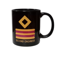 Load image into Gallery viewer, Merchant Navy Rank Printed Cylindrical Coffee Mug - 300 ml