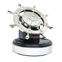Load image into Gallery viewer, Solar Powered Rotating Ship Helm Wheel Air Freshener Car Dashboard Accessory