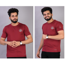 Load image into Gallery viewer, Reflector Marine Logo Half Sleeve Round Neck T-shirt- Kcots Mcool fabric