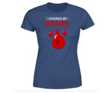 Load image into Gallery viewer, I shared my spare blood - Women's half sleeve round neck T-shirt