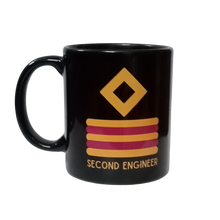 Load image into Gallery viewer, Merchant Navy Rank Printed Cylindrical Coffee Mug - 300 ml