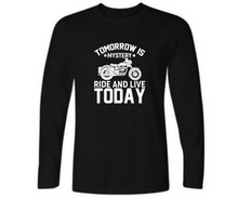 Load image into Gallery viewer, Tomorrow is mystery ride and live today - Men's full sleeve round neck T-shirt