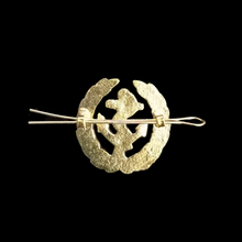 Load image into Gallery viewer, Anchor with leaf Brooch Gold finish
