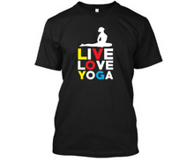 Load image into Gallery viewer, Live love yoga - Men's Half sleeve round neck T-Shirt