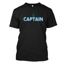 Load image into Gallery viewer, Captain (Waviform Typo) - Men's Half Sleeve Round Neck T-shirt