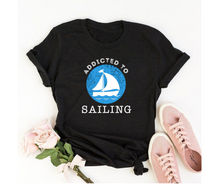 Load image into Gallery viewer, Addicted to sailing - Women's half sleeve round neck T-shirt
