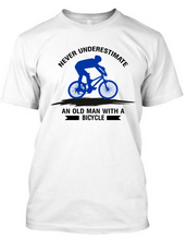 Load image into Gallery viewer, Never underestimate an oldman - Cyclist - Men's Half sleeve round neck T-shirt